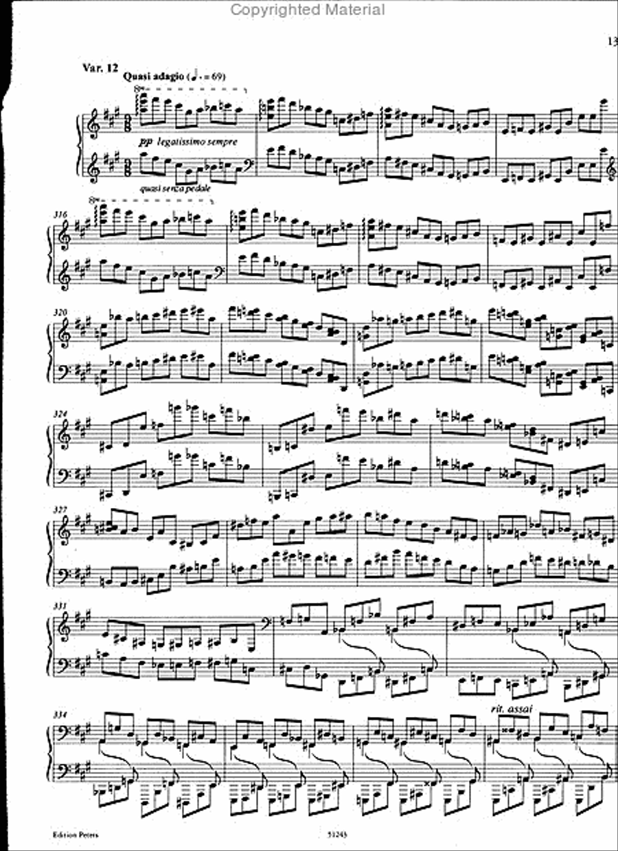 Variations on a Theme of Paganini for Piano Piano Solo scores gallery preview page 7