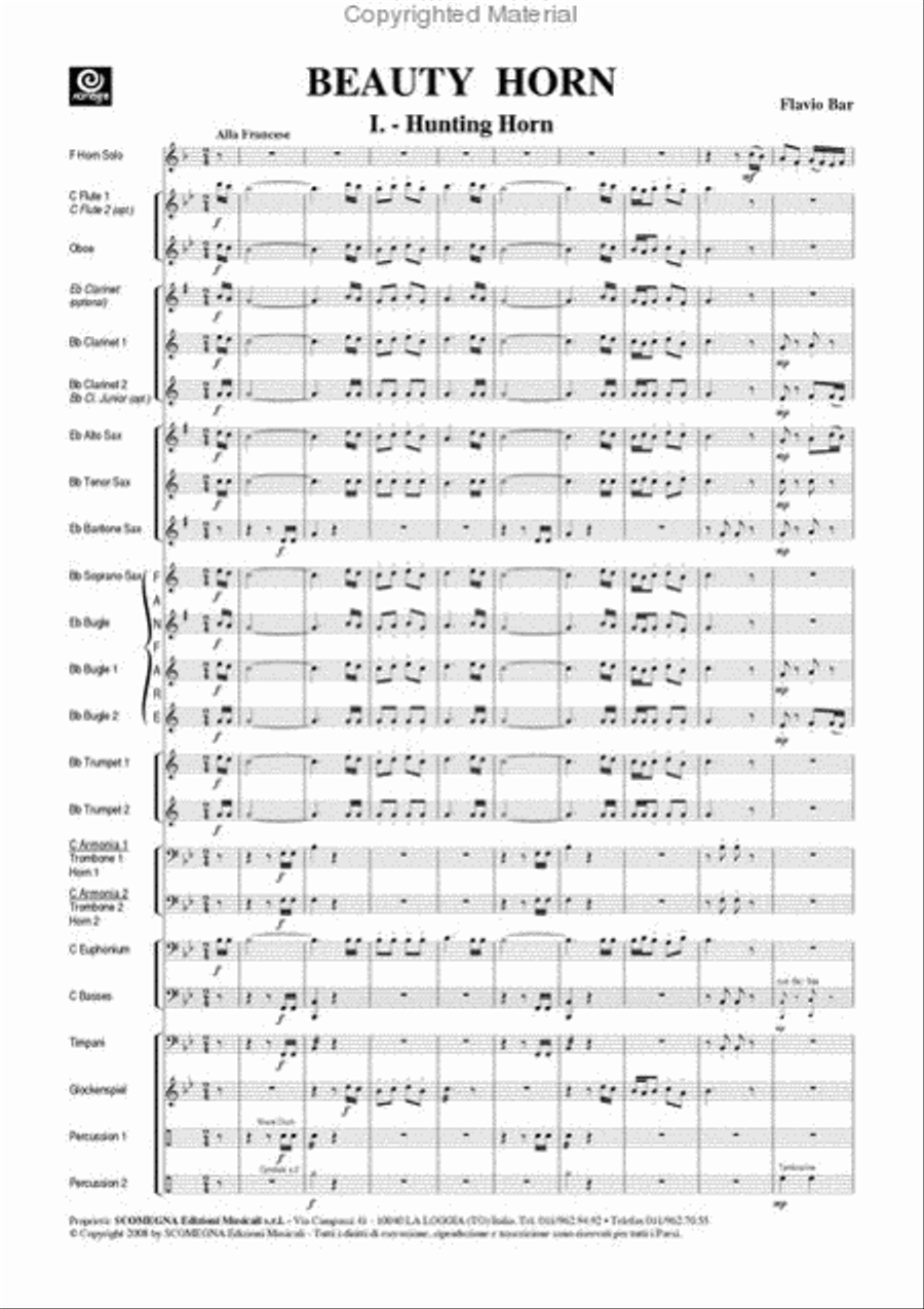 Beauty Horn Concert Band scores gallery preview page 4