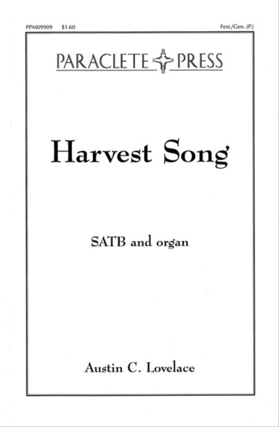 Harvest Song 4-Part scores gallery preview page 1