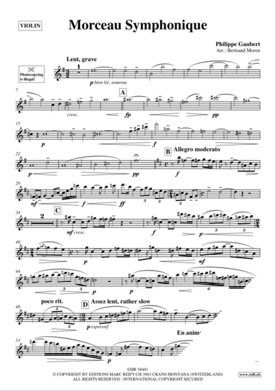 Morceau Symphonique Violin Solo scores gallery preview page 3