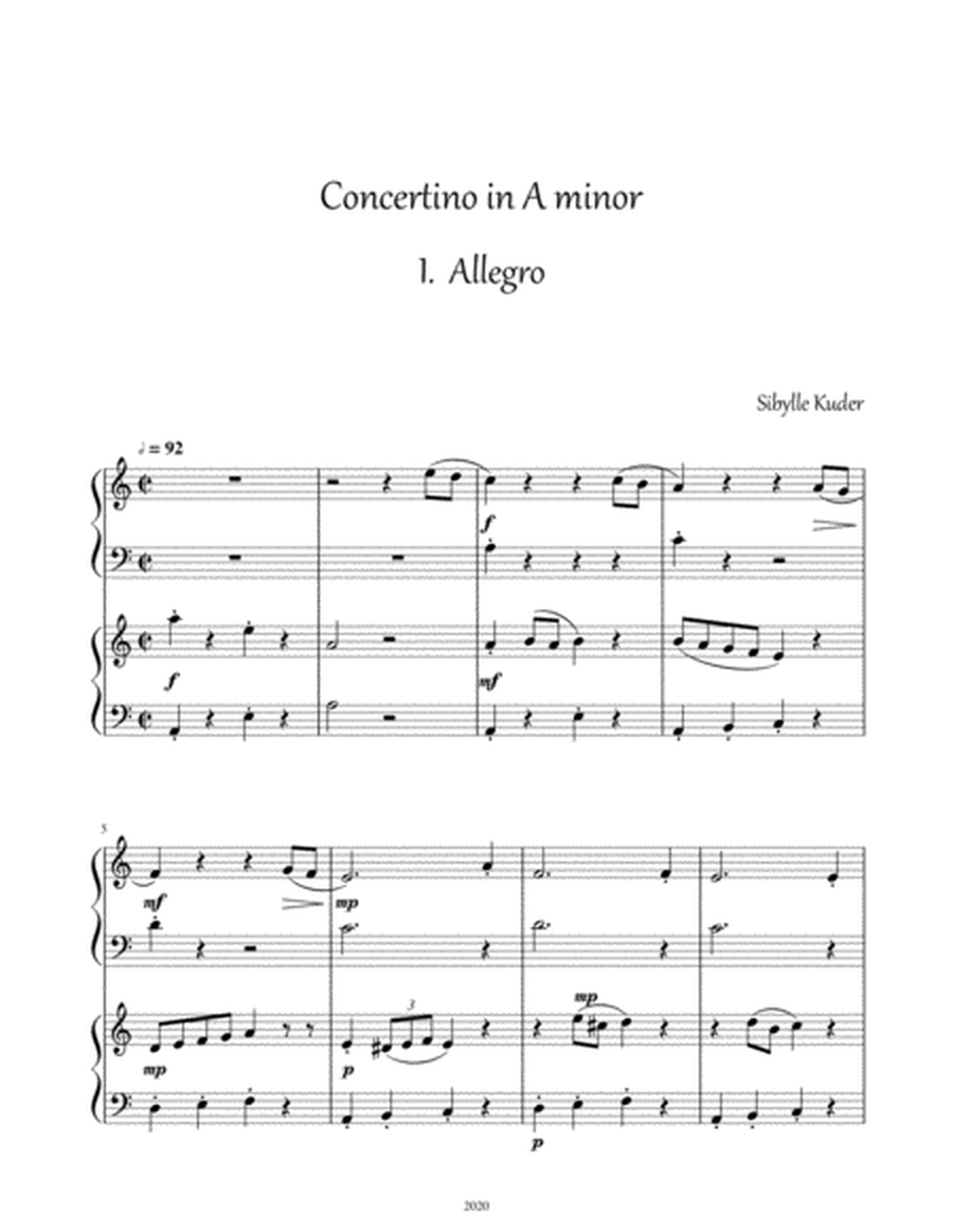Concertino in A minor I. Allegro image number null