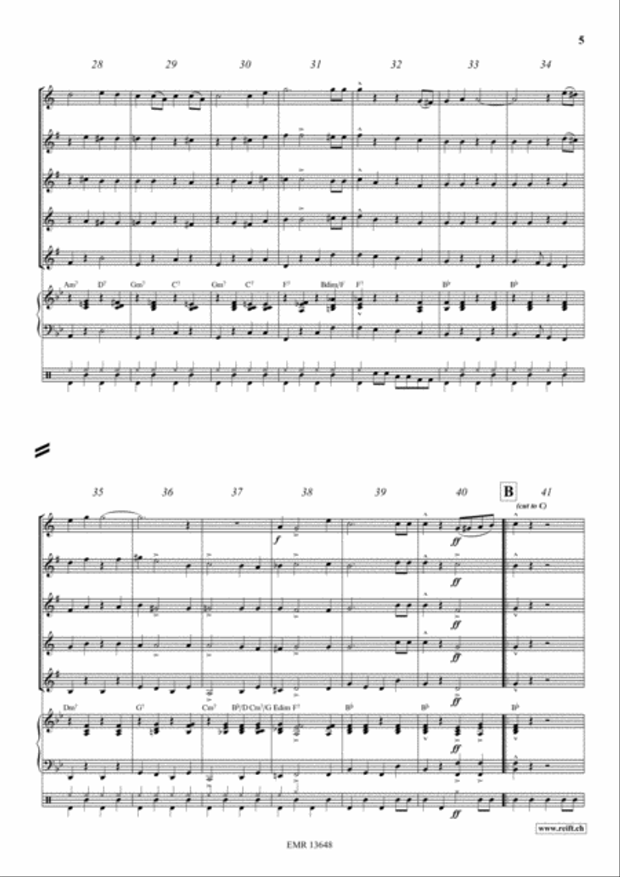 Strike Up The Band Saxophone Quintet scores gallery preview page 5