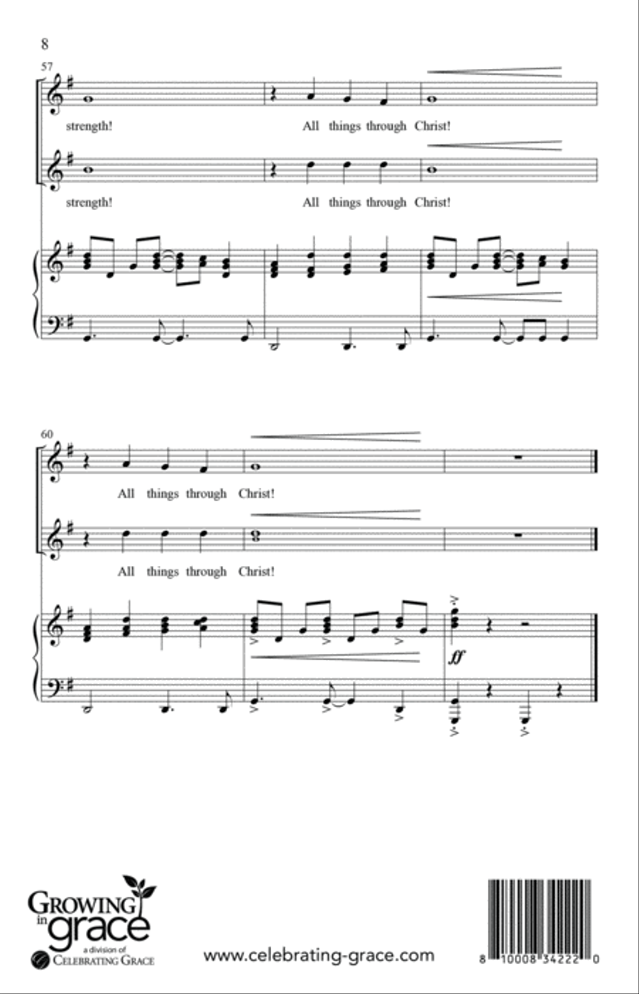 Anything Through Christ Unison Choir scores gallery preview page 8
