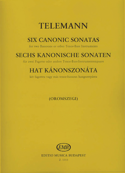Six Canon Sonatas for Two Bassoons