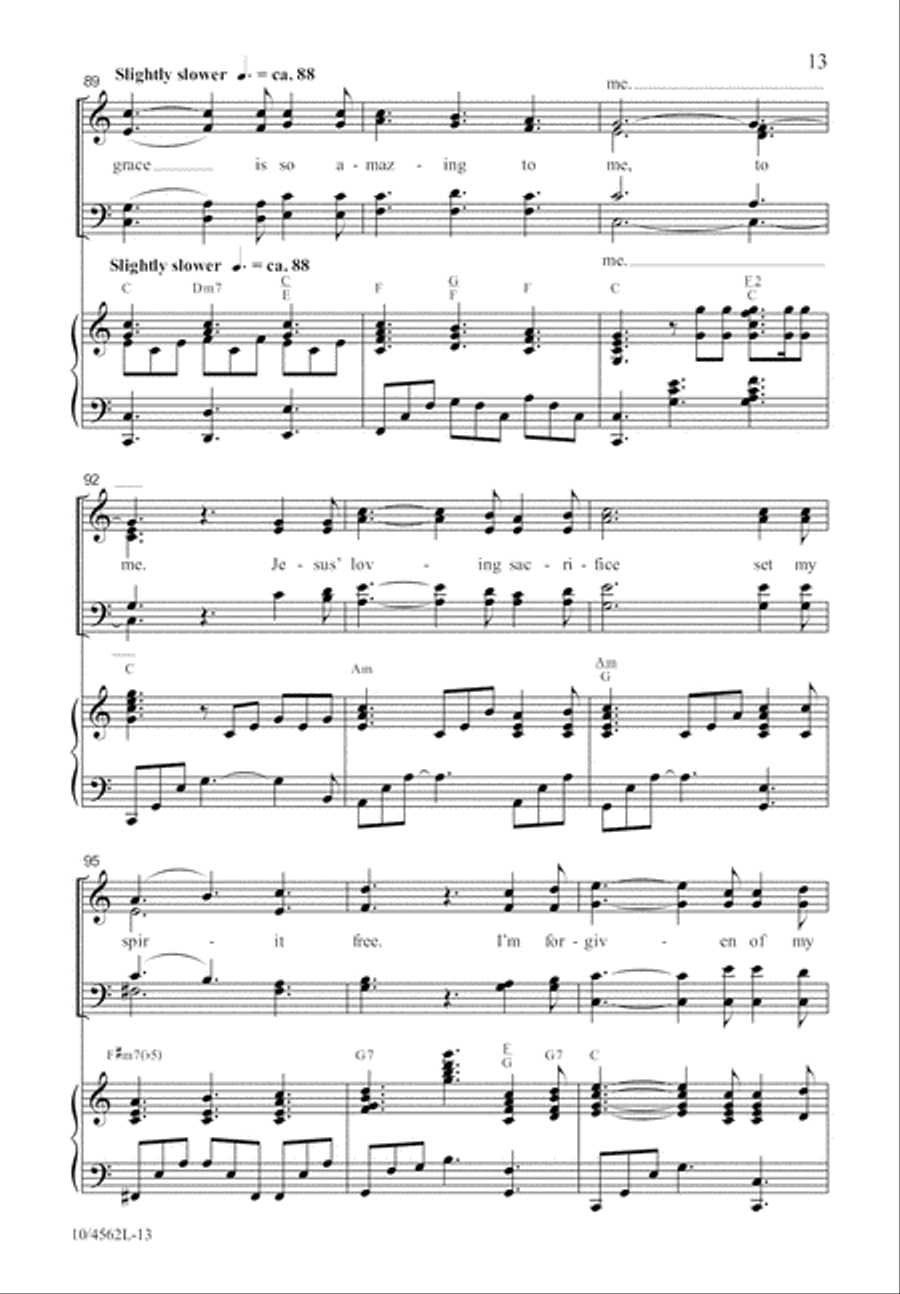 God’s Grace Is So Amazing 4-Part scores gallery preview page 14