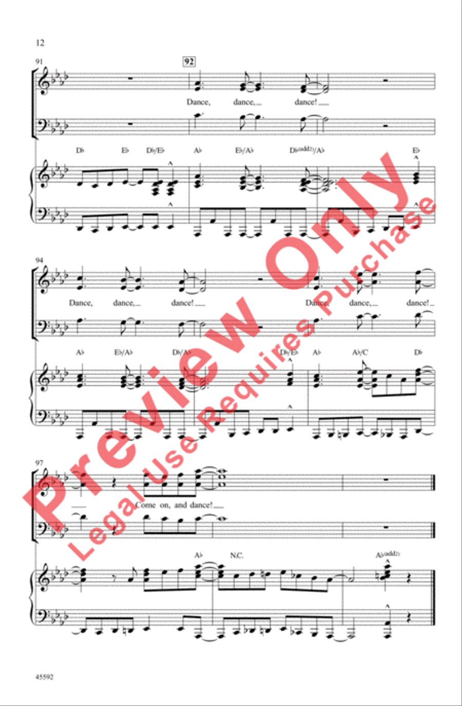 Dance the Night Away Dance the Night Away 3-Part scores gallery preview page 12