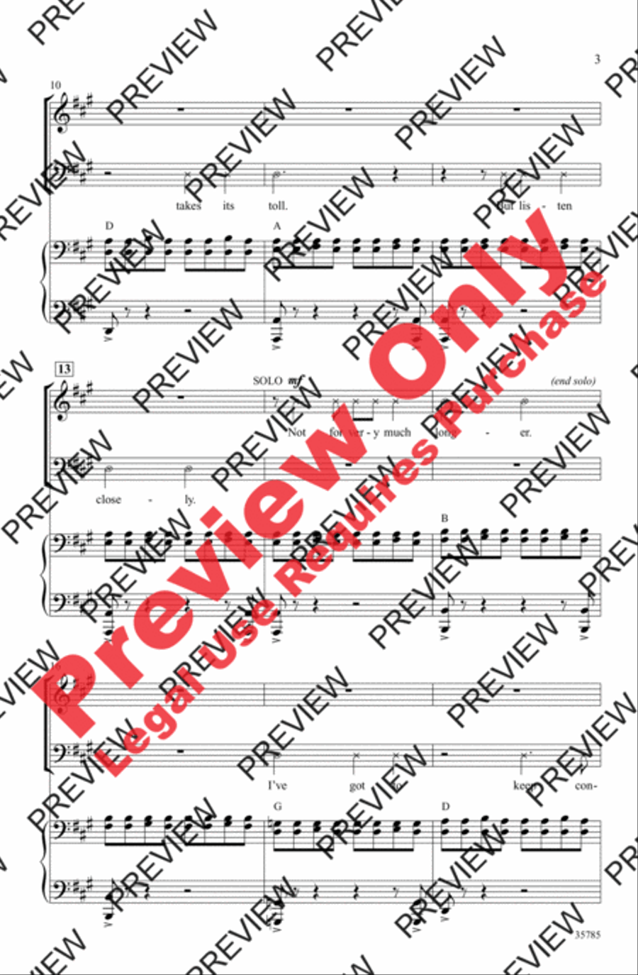 The Time Warp (from The Rocky Horror Picture Show) 3-Part scores gallery preview page 3