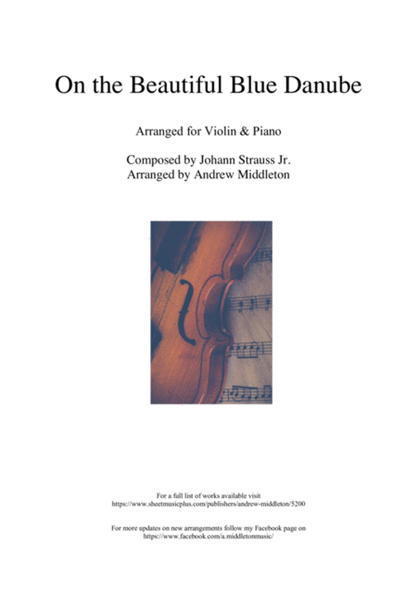 The Blue Danube arranged for Violin & Piano image number null