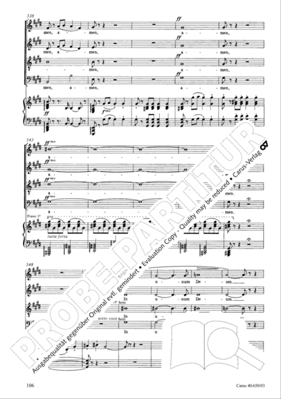 Petite Messe solennelle 4-Part scores gallery preview page 109