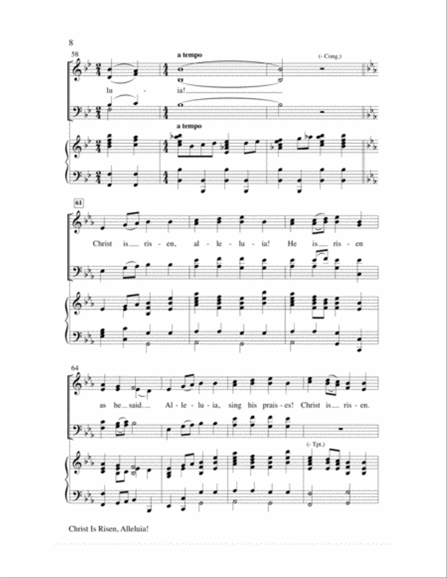 Christ Is Risen, Alleluia!-SATB-Digital Download 4-Part scores gallery preview page 8