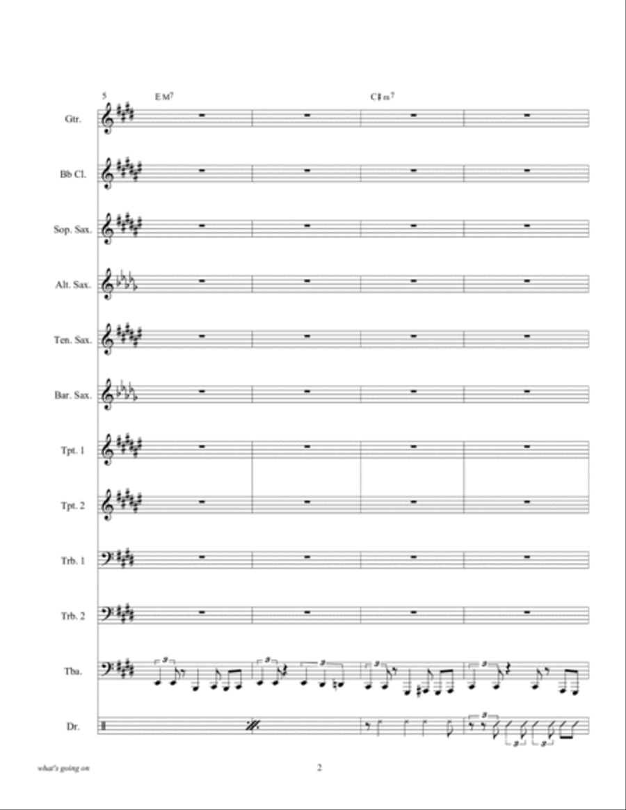 What's Going On Clarinet scores gallery preview page 4