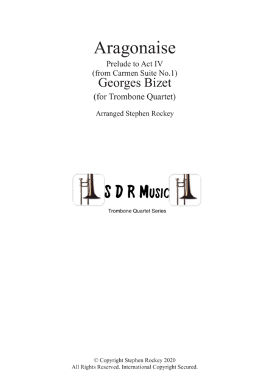 Aragonaise from Carmen for Trombone Quartet Trombone Quartet scores gallery preview page 1