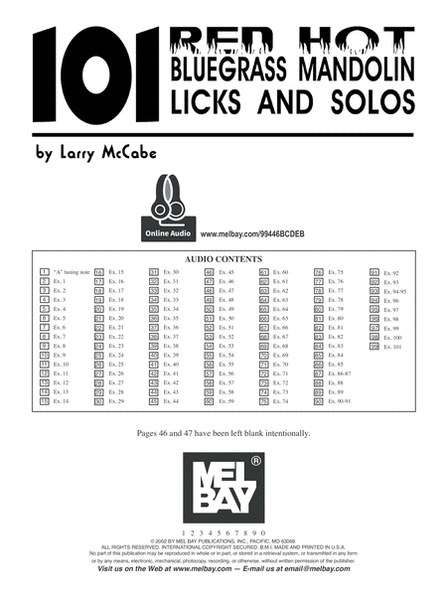 101 Red Hot Bluegrass Mandolin Licks & Solos image number null