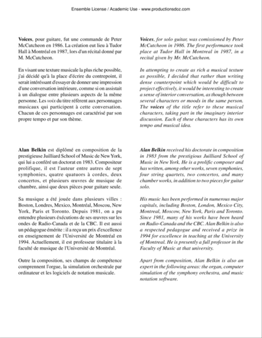 Voices Classical Guitar scores gallery preview page 2