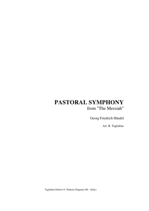 Book cover for PASTORAL SYMPHONY - from The Messiah - Handel - Arr. for Piano/Organ