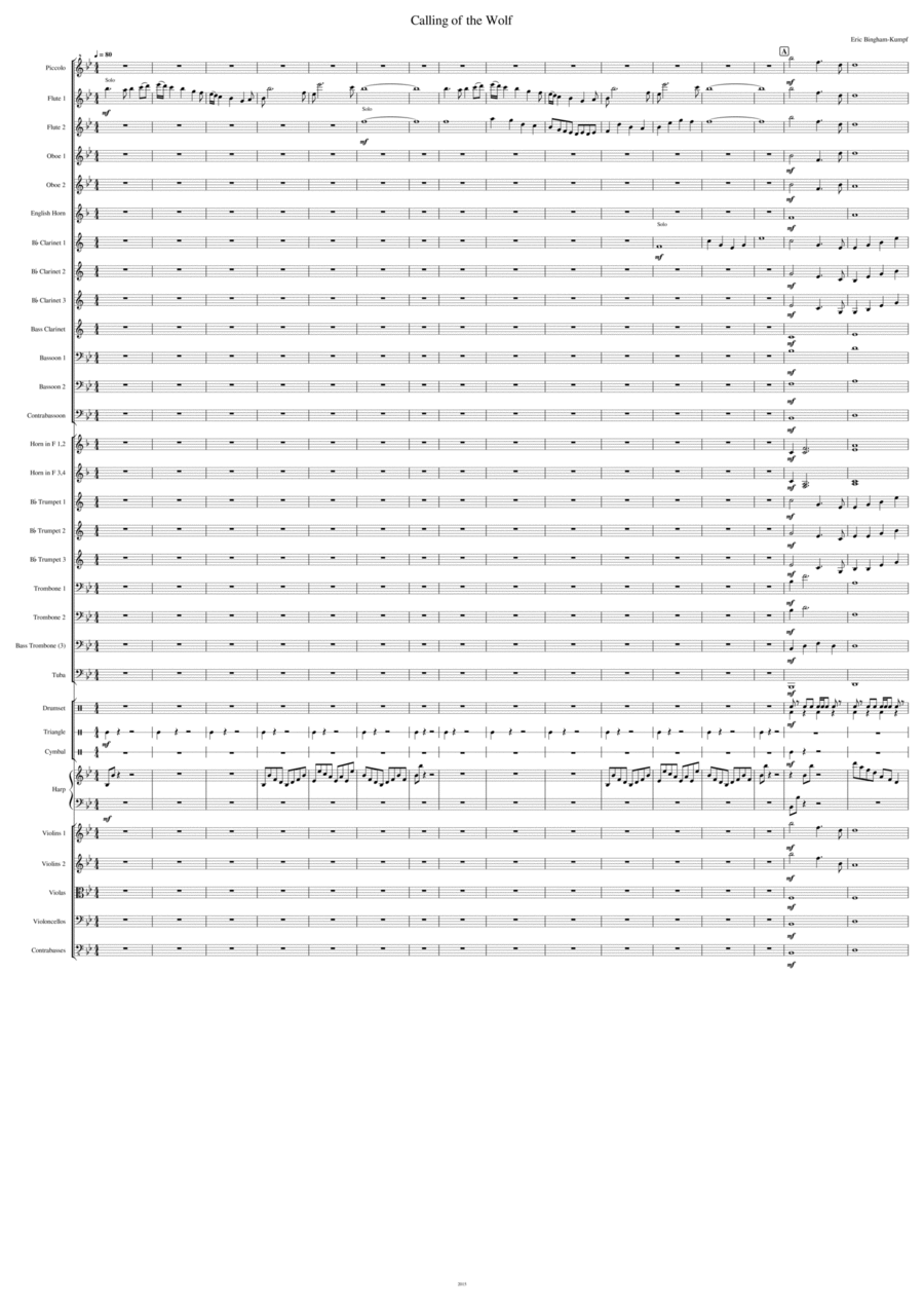 Calling of the Wolf Full Orchestra scores gallery preview page 1