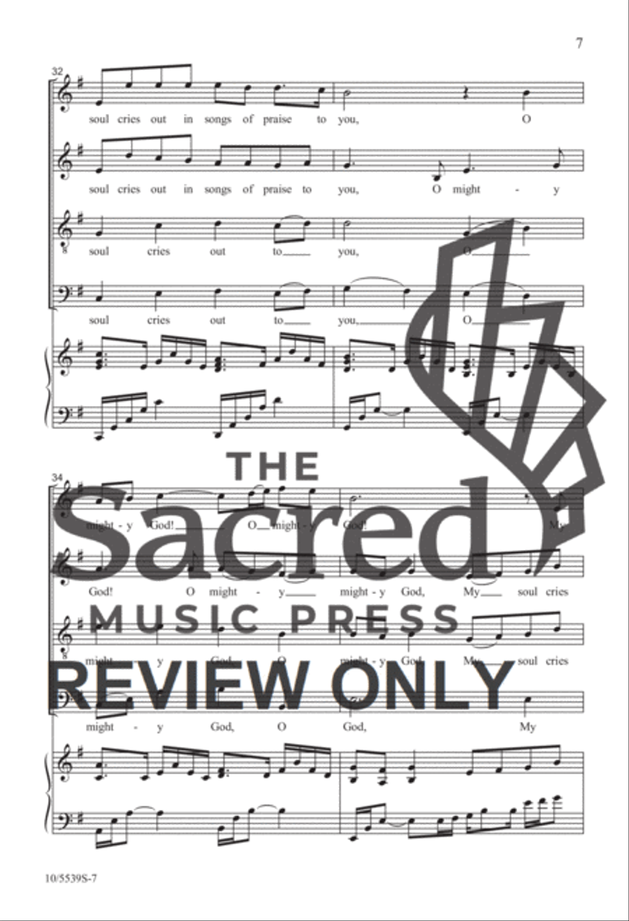 O Mighty God SATB 4-Part scores gallery preview page 7