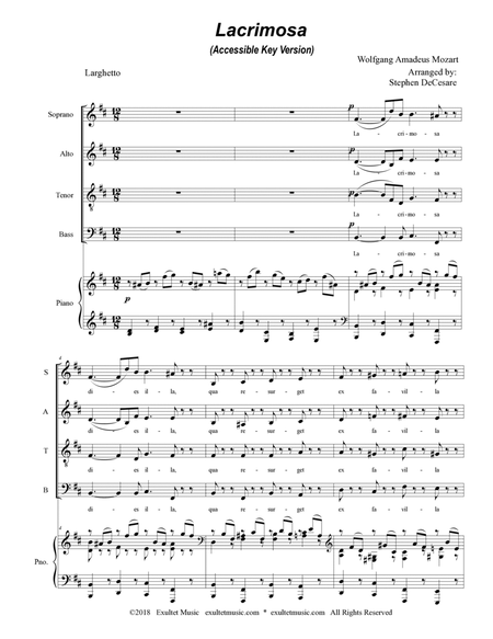 Lacrimosa (SATB) (Accessible Key Version) image number null