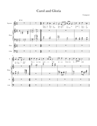 Christmas Carol for Soprano(s), Flute, Cello & Harp