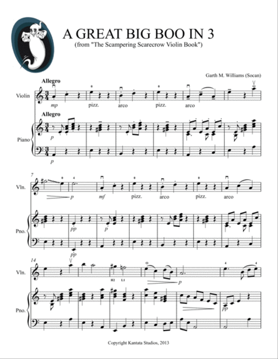 A Great Big Boo in 3 for Violin (from 