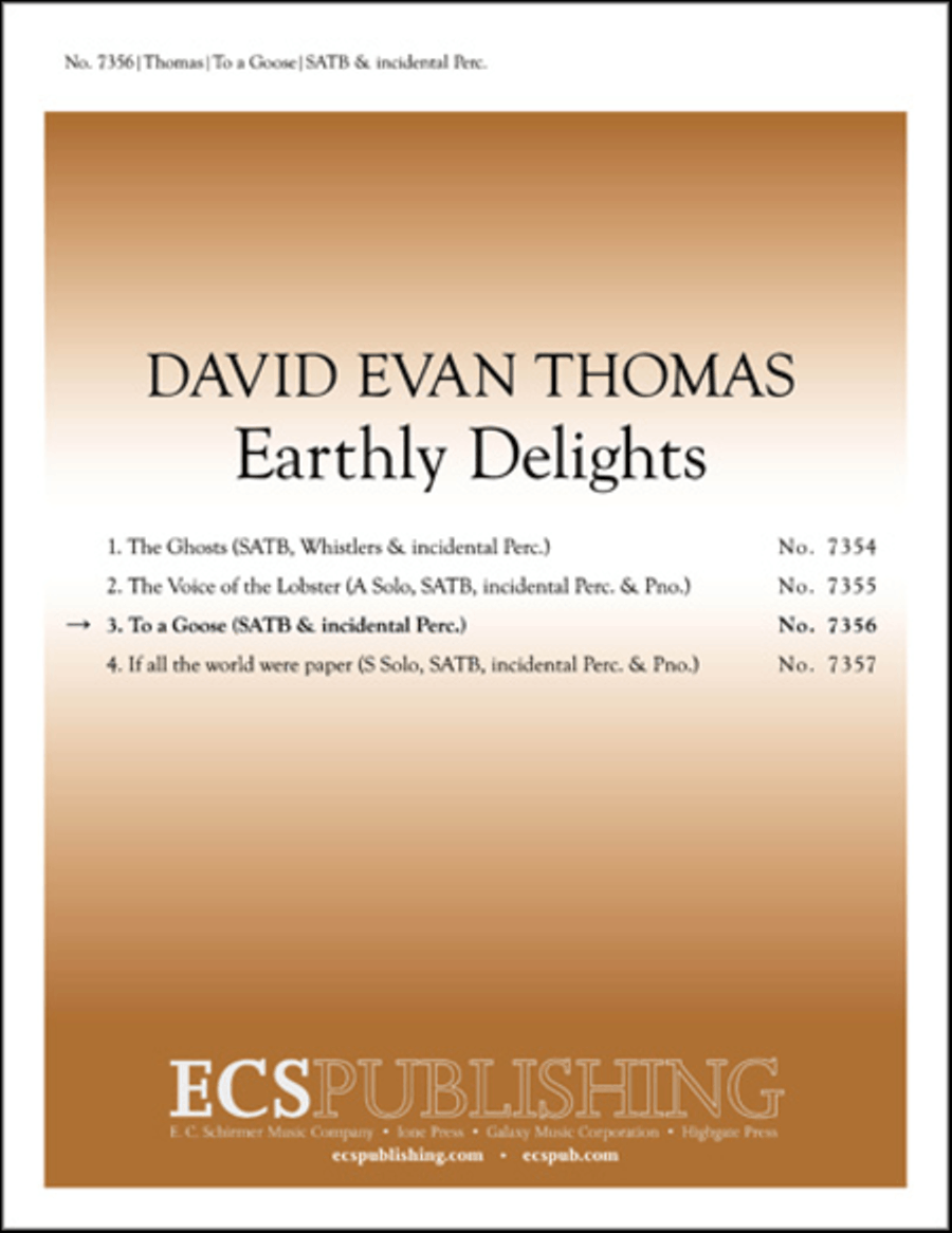 Earthly Delights: 3. To a Goose 4-Part scores gallery preview page 1