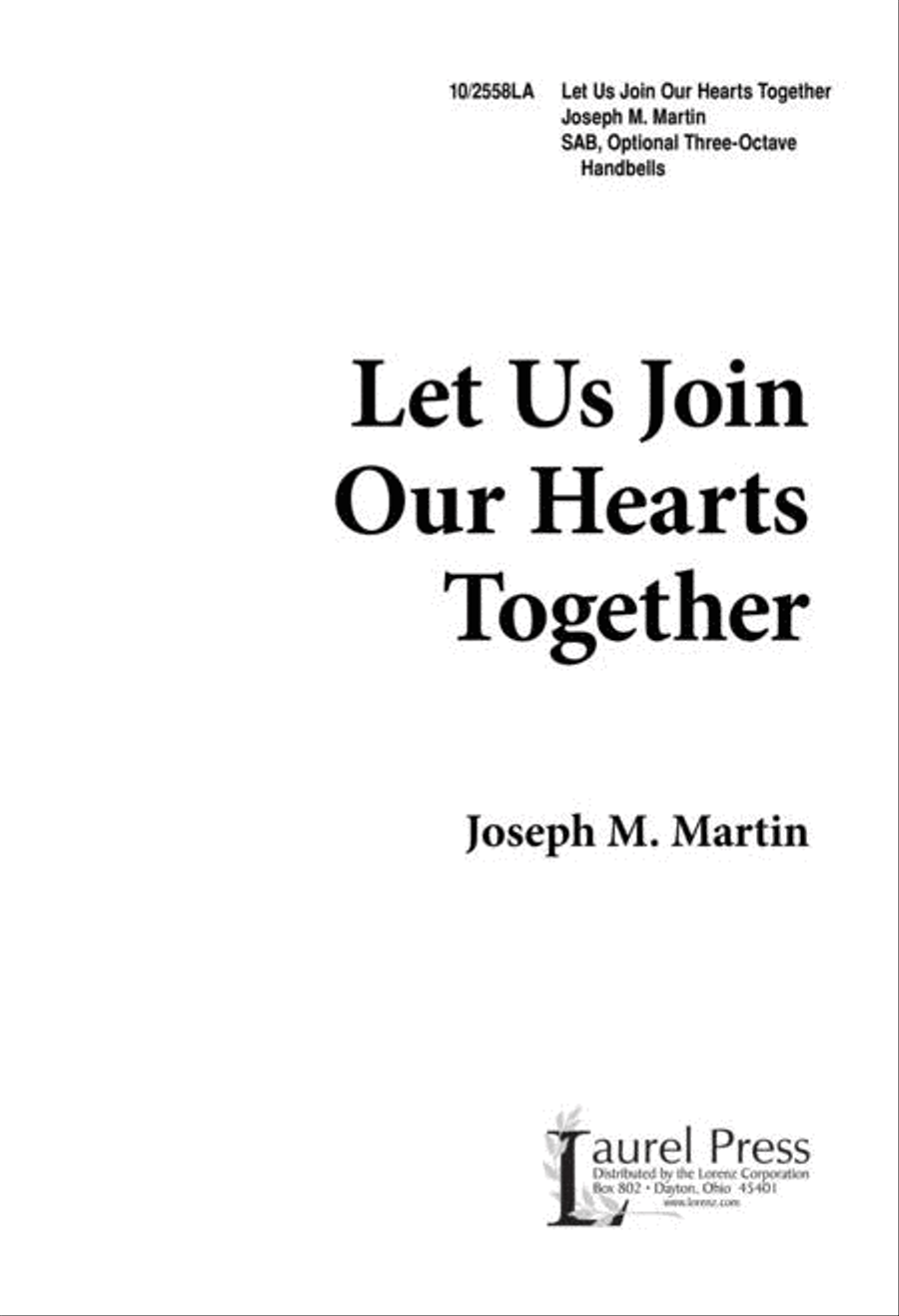 Let Us Join Our Hearts Together 3-Part scores gallery preview page 1