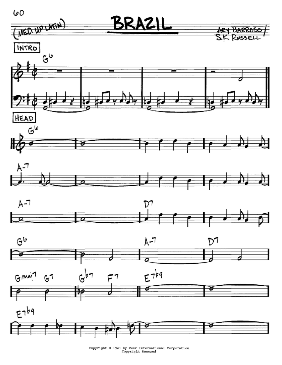 Brazil Piano scores gallery preview page 1