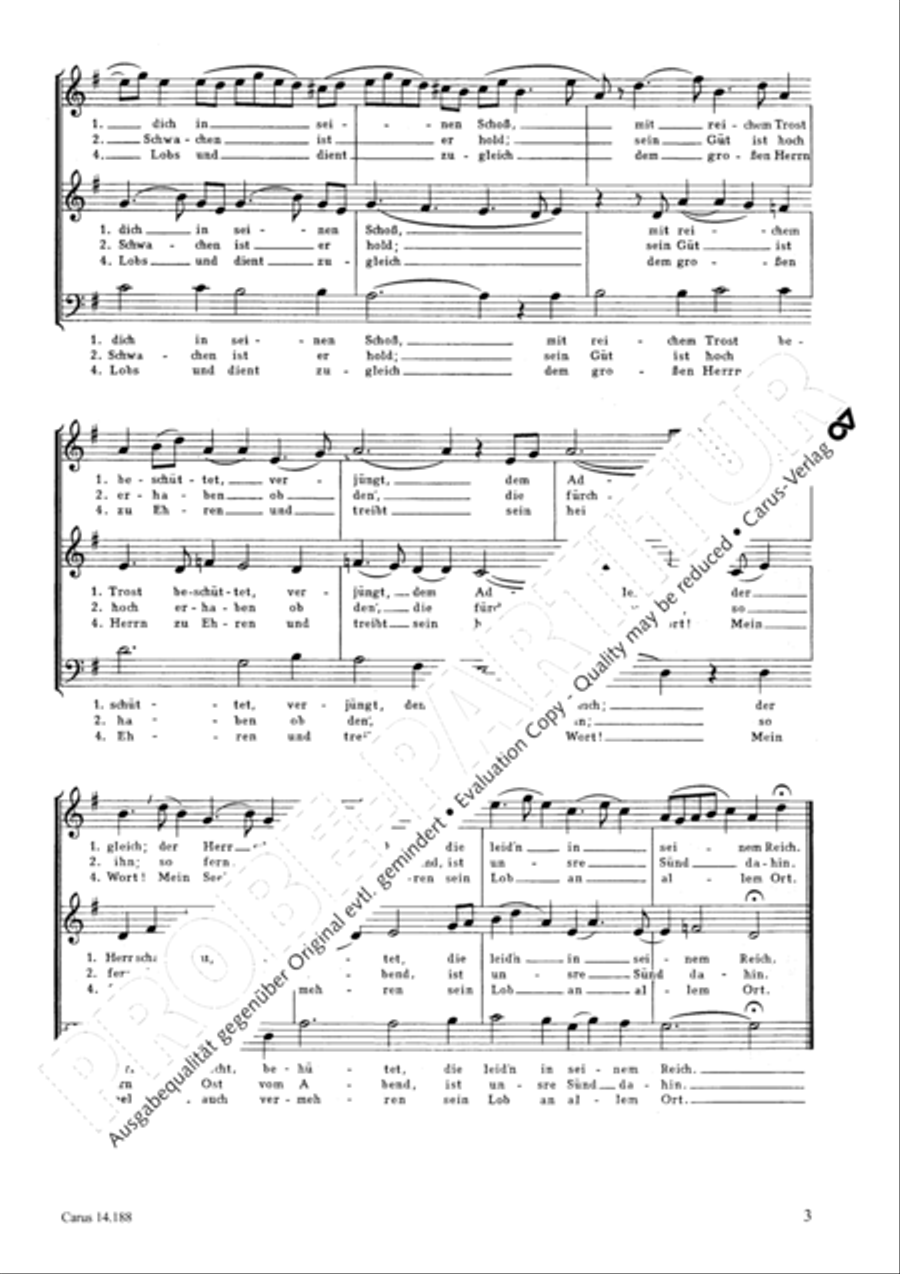 My soul, now bless thy Maker (Nun lob, mein Seel, den Herren) 3-Part scores gallery preview page 2