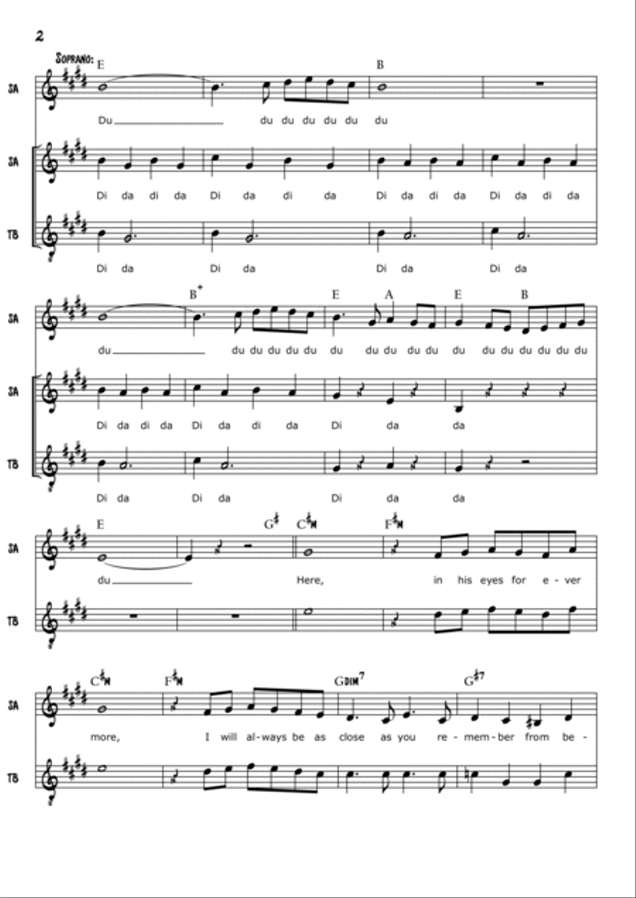 Beautiful That Way Original English Version 3-Part scores gallery preview page 2