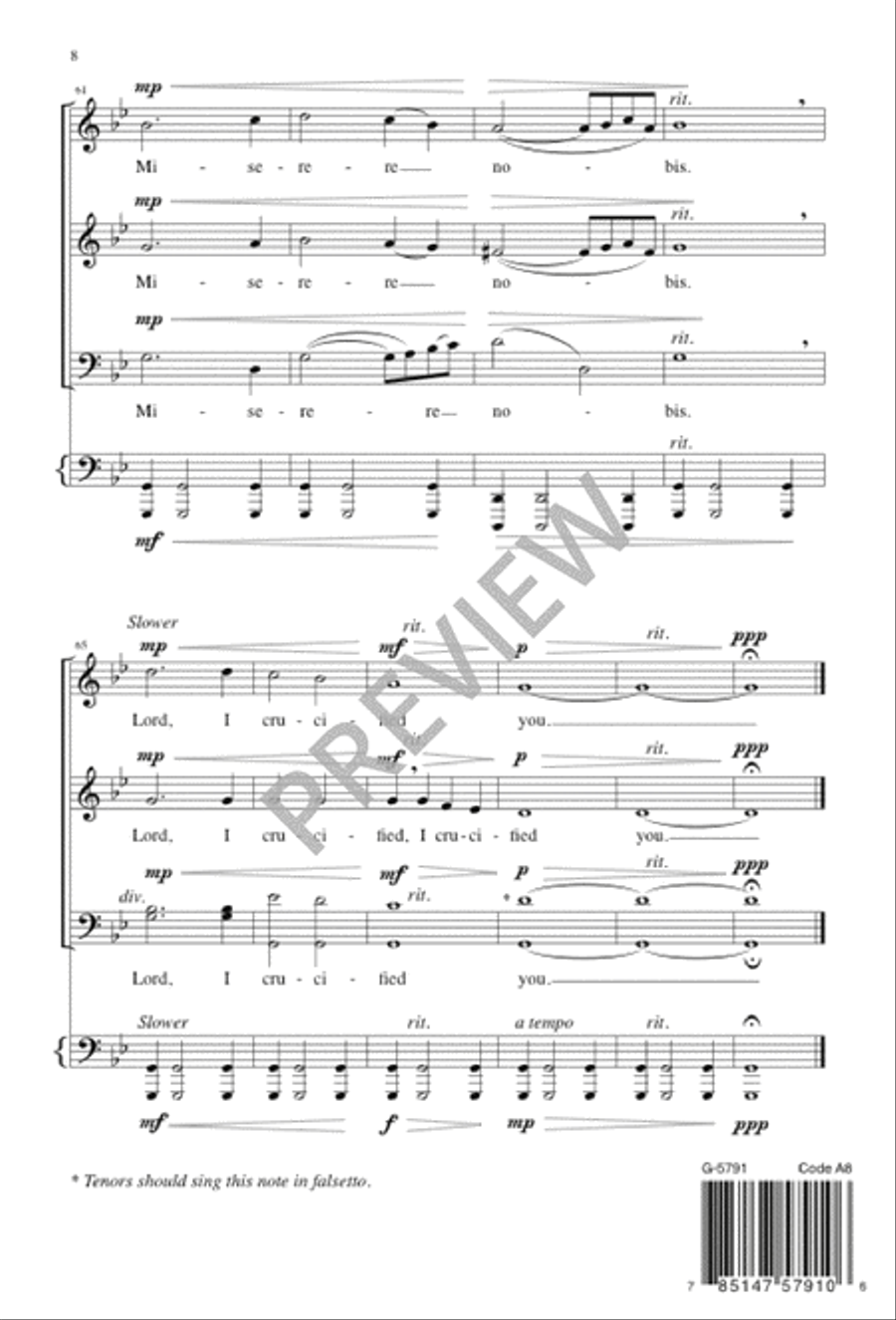 Ah, Holy Jesus Ah, Holy Jesus 4-Part scores gallery preview page 8