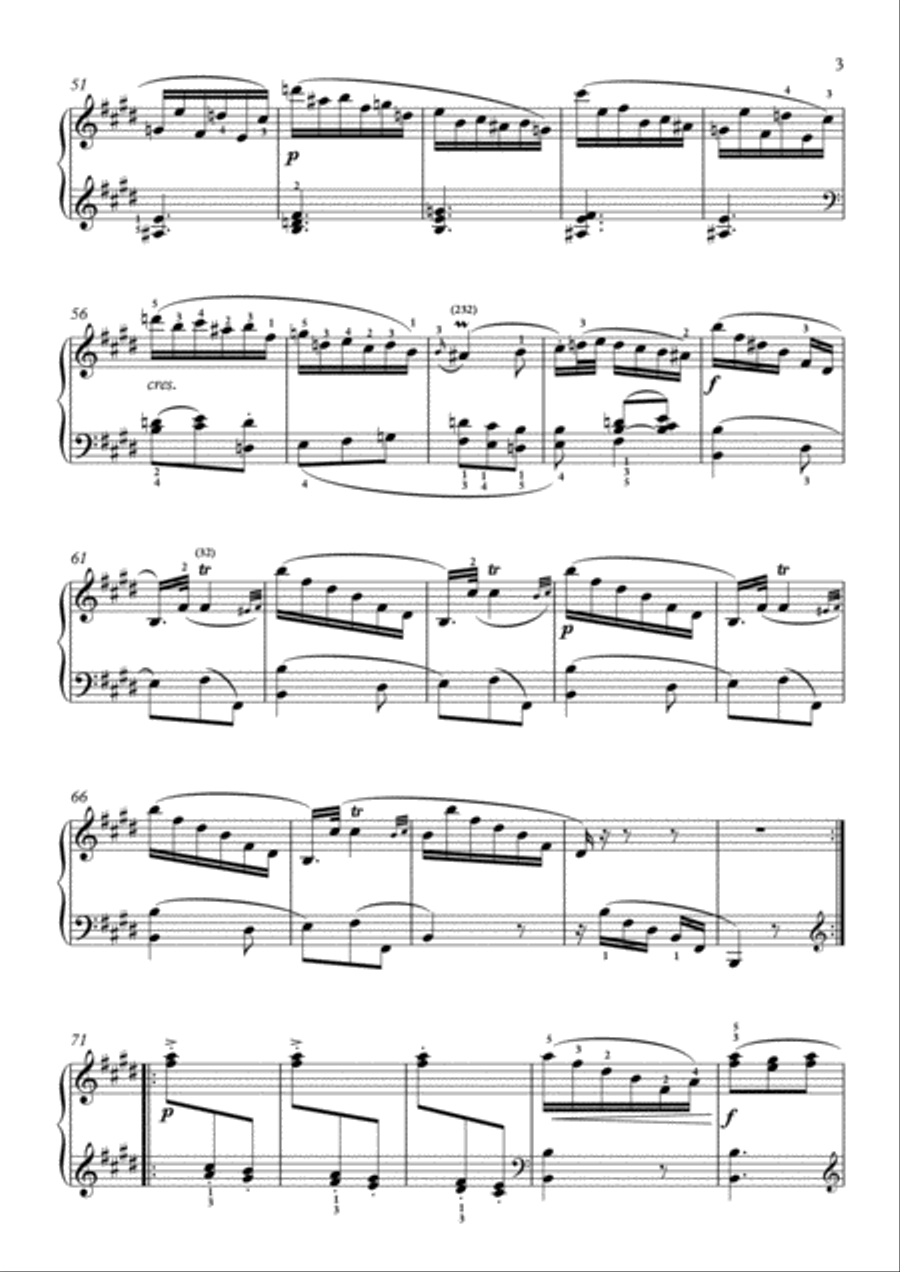 Scarlatti-Sonata in E-Major L.377 K.136(piano) Piano Solo scores gallery preview page 4