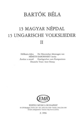 Book cover for 15 Hungarian Folksongs 2