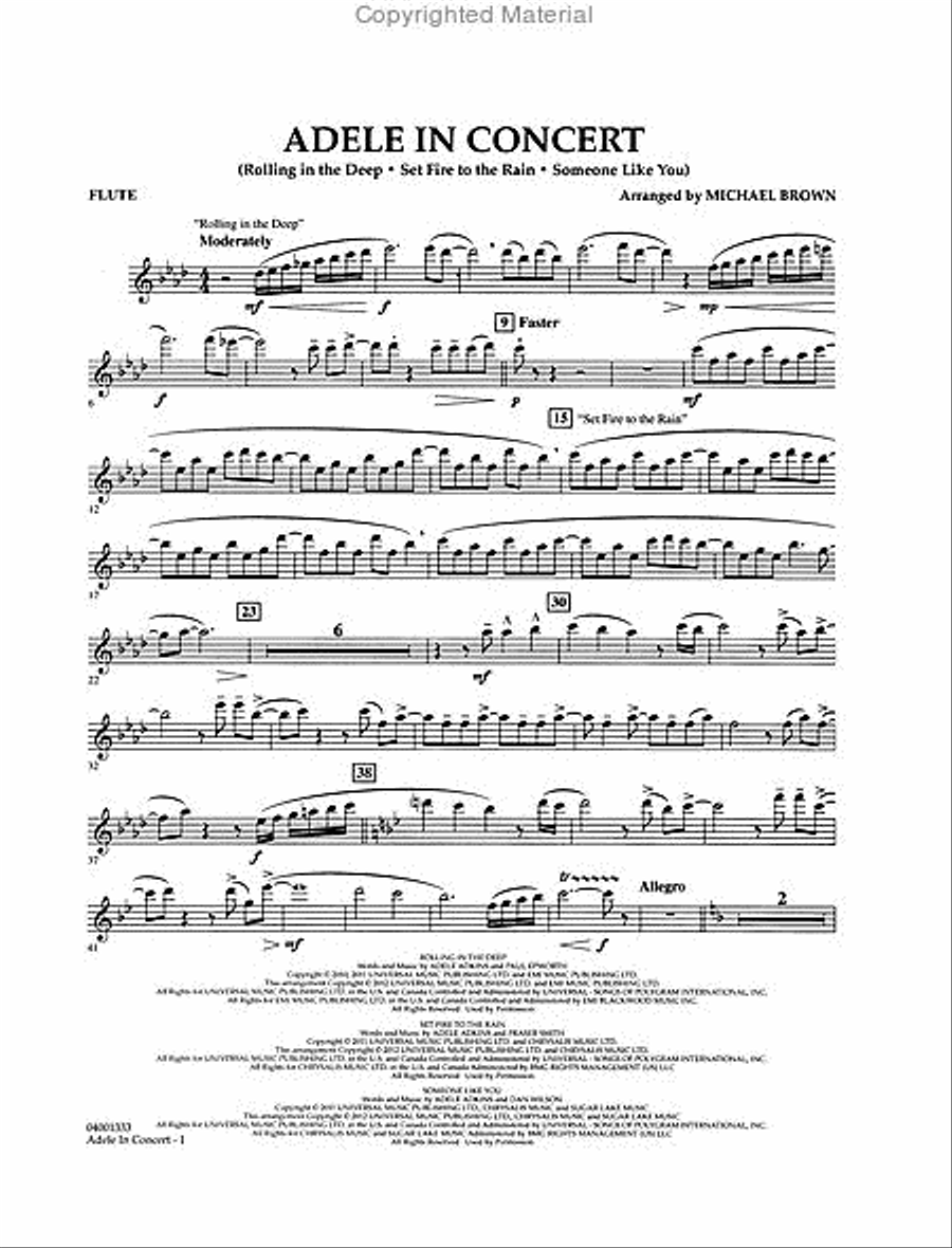 Adele in Concert Concert Band scores gallery preview page 7