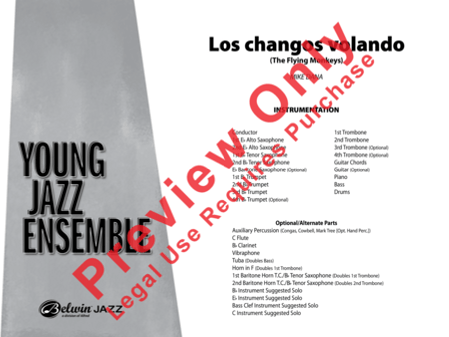 Los Changos Volando Jazz Ensemble scores gallery preview page 2