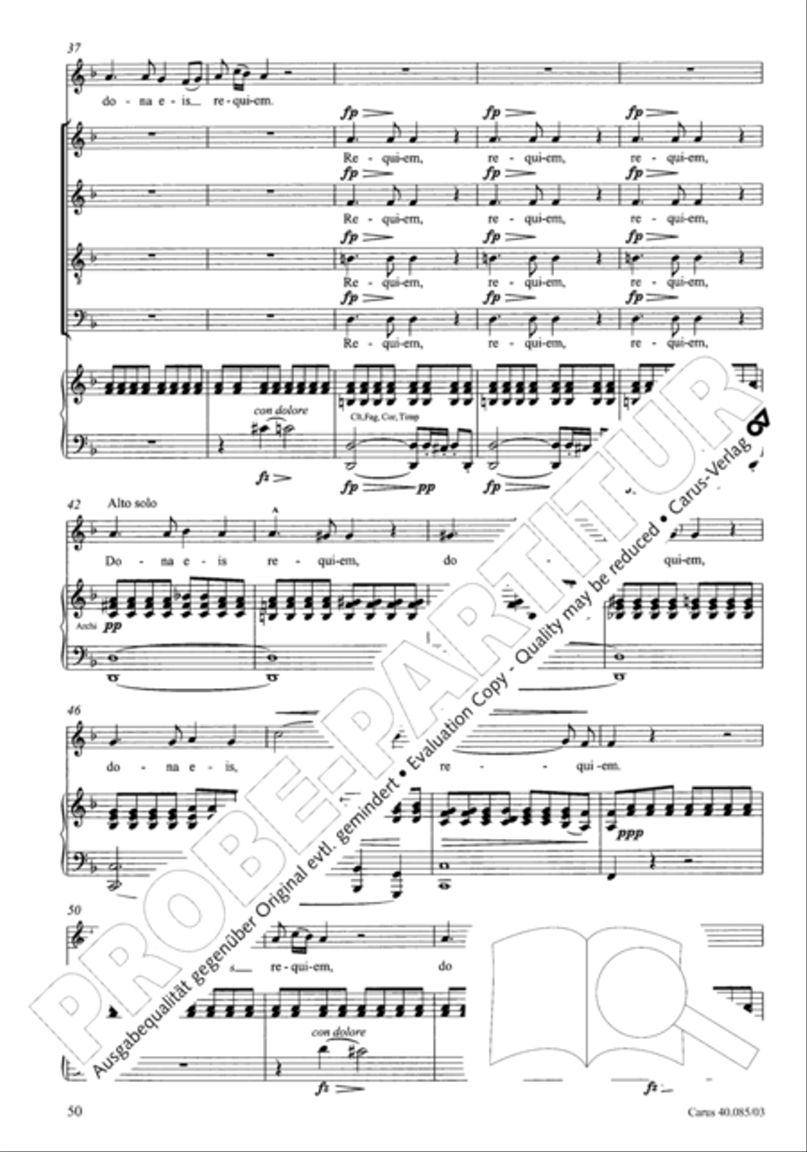 Missa pro defunctis Missa pro defunctis 4-Part scores gallery preview page 51