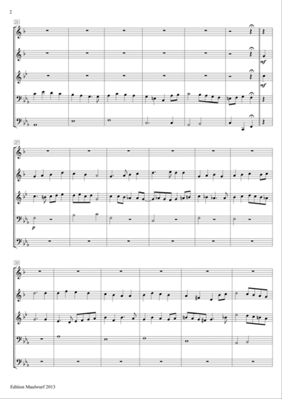 There Were Three Ravens There Were Three Ravens Brass Quintet scores gallery preview page 2