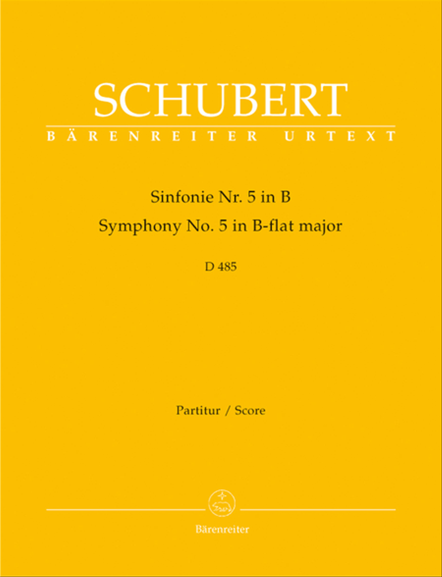 Symphony, No. 5 B flat major D 485 Orchestra scores gallery preview page 1
