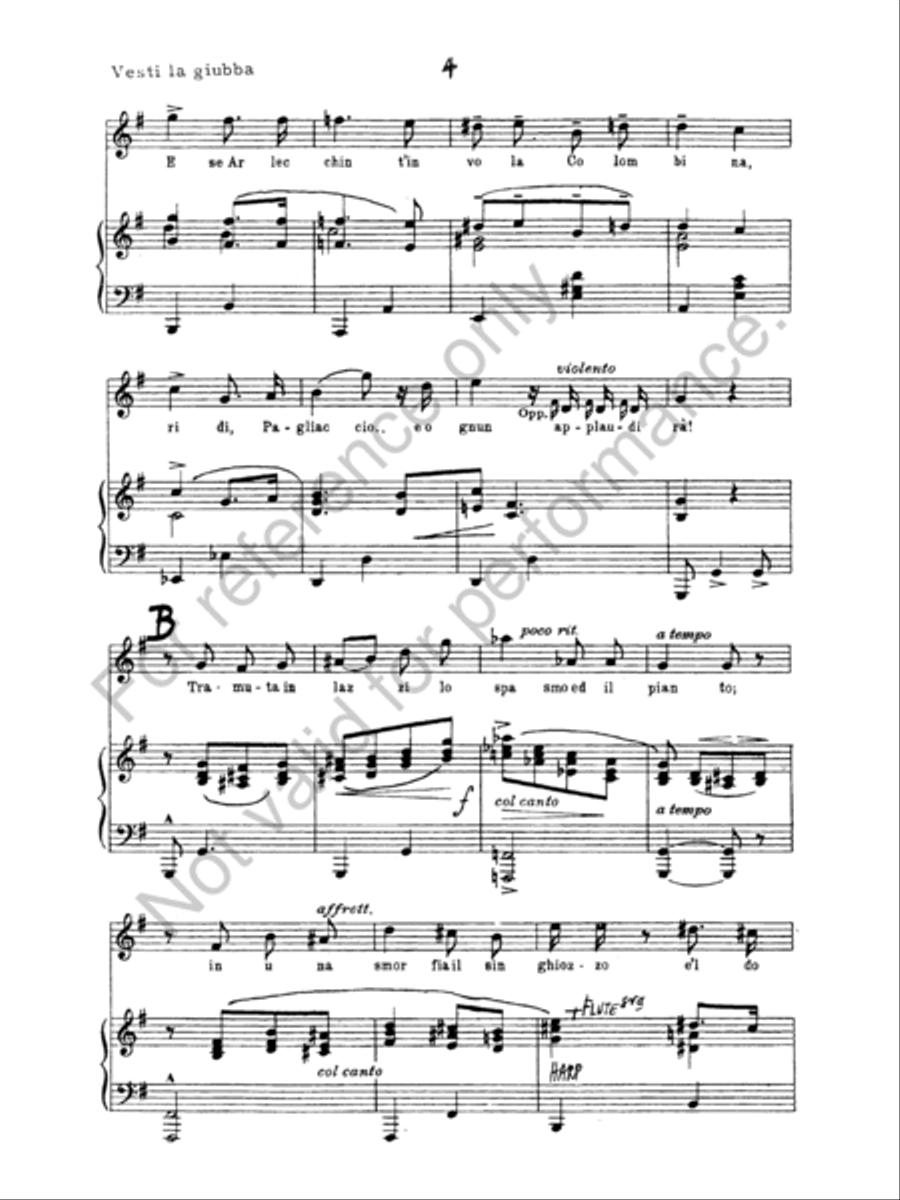 Vesti la Giubba Concert Band scores gallery preview page 5