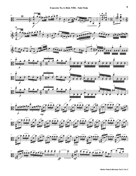 "Stolen" Viola Arrangements Collection Volume 1: Haydn - 'Cello Concerto No. 1 in C; Sarasate - Anda image number null