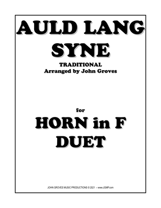 Book cover for Auld Lang Syne - French Horn Duet