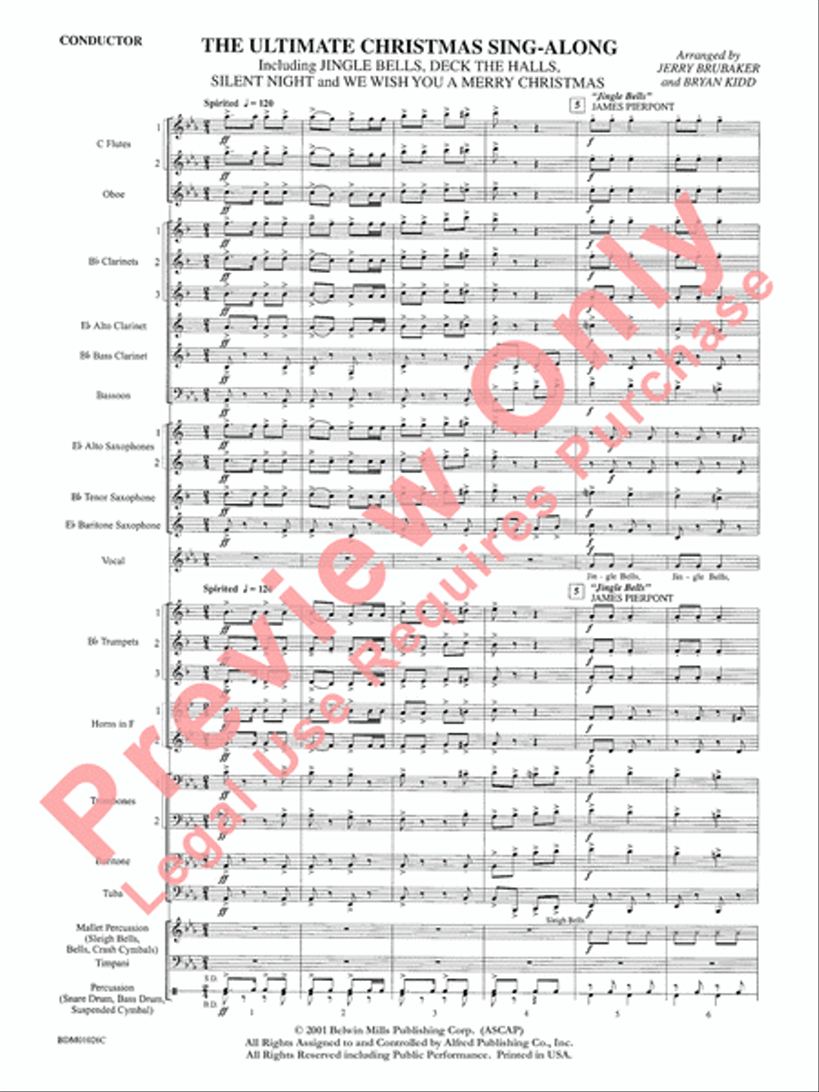 The Ultimate Christmas Sing-Along Concert Band scores gallery preview page 3