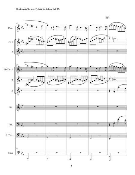 Mendelssohn - Prelude in C Minor, Op. 37 (Brass Septet + Piccolo & 2 Flutes) image number null