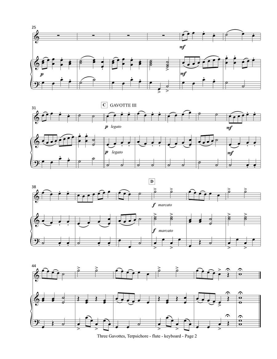 Renaissance Hits for Flute and Keyboard from Terpsichore (Praetorius) Flute Solo scores gallery preview page 4