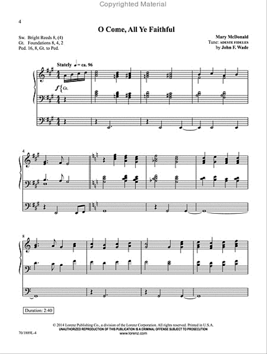 Go Out With Joy! Organ Solo scores gallery preview page 6