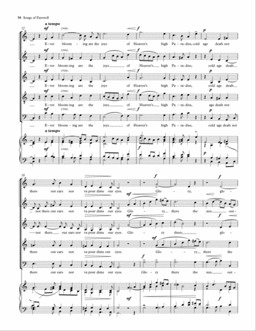 Songs of Farewell Divisi scores gallery preview page 17