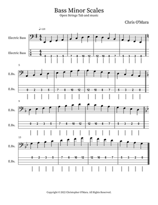 Bass Minor Scales