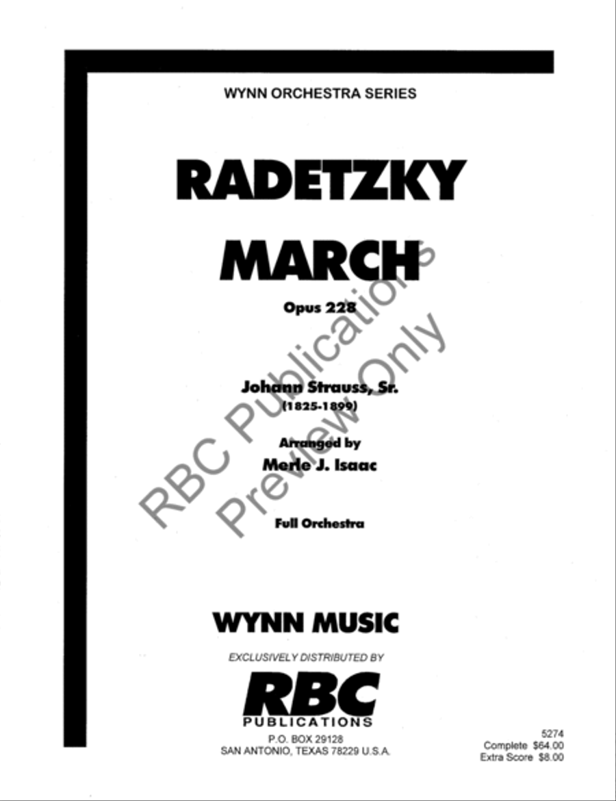 Radetzky March Full Orchestra scores gallery preview page 2