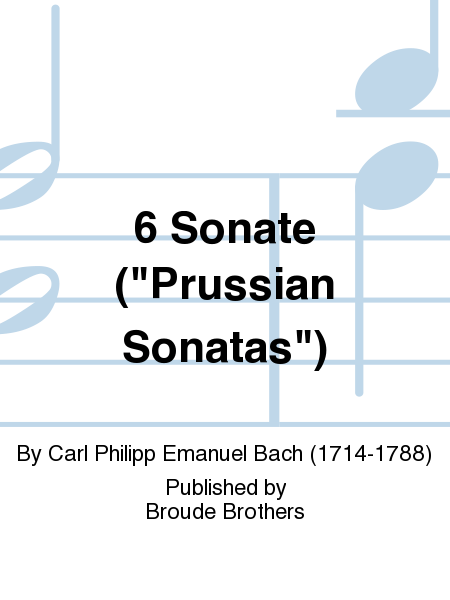 6 Sonate [Prussian Sonatas]. PF 2