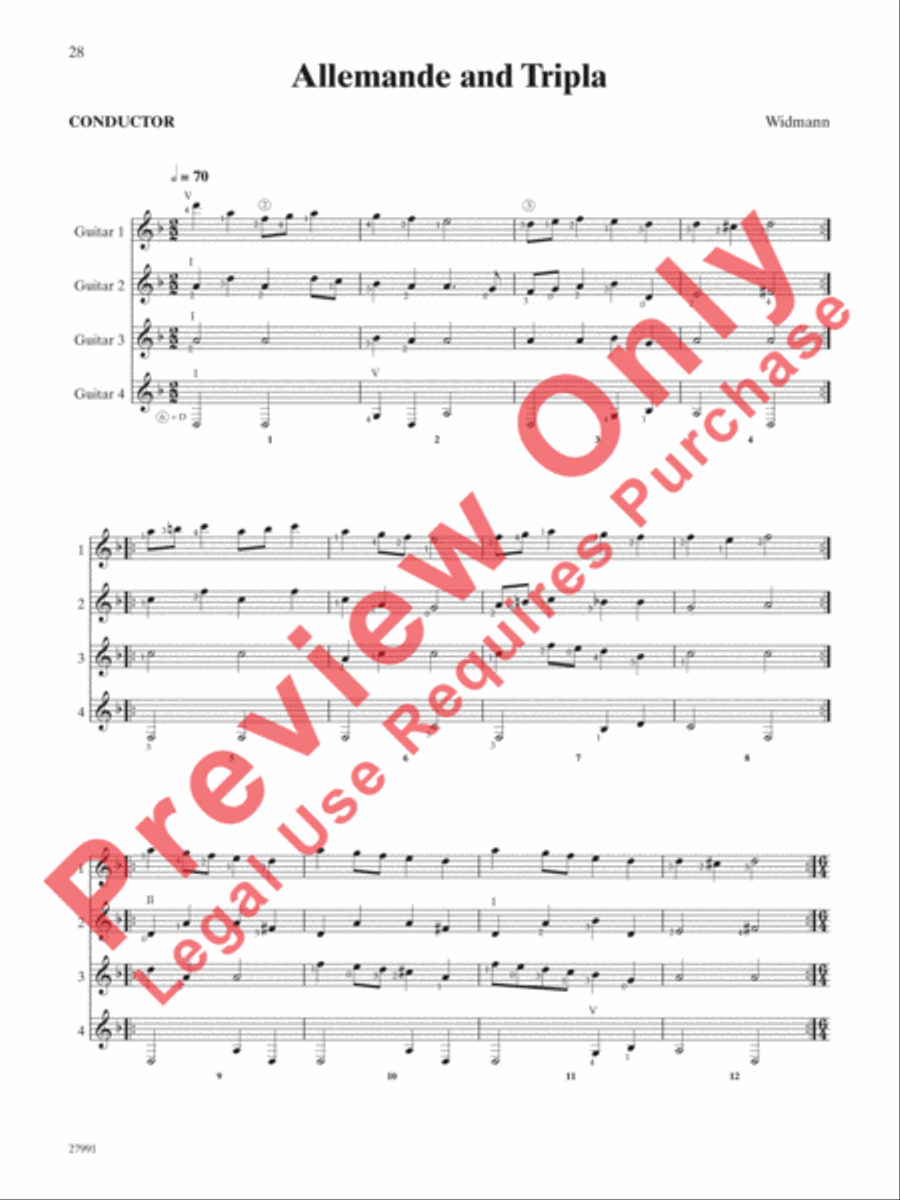 Festive Collection for Guitar Ensemble Guitar Ensemble scores gallery preview page 13