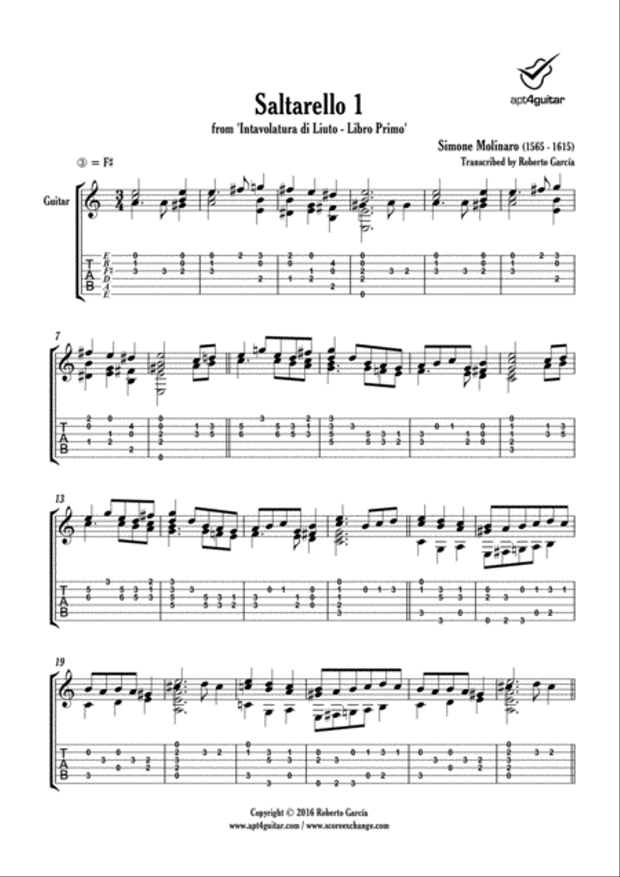 7 Saltarellos 7 Saltarellos Classical Guitar scores gallery preview page 2